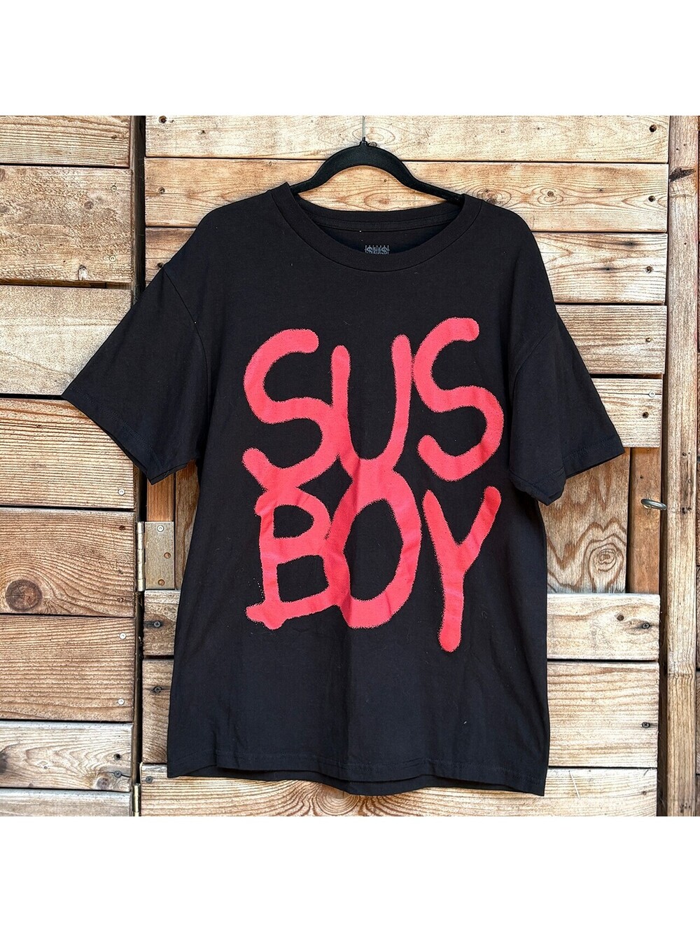 Sus Boy Black Graphic Anarchy T-Shirt Size Large